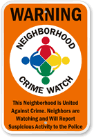 Report Suspicious Activity Sign