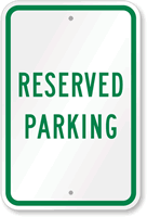 Plastic RESERVED PARKING Sign