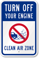 Turn Off Engine Sign
