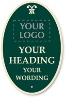 Create Oval Palladio Sign Add Logo Motif Wording