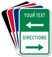 Customizable Parking Lot Directions Sign