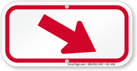 Downwards Right Arrow  Red