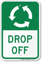 Drop Off Anti Clockwise Arrows Sign