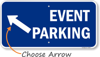 Directional Event Parking Sign
