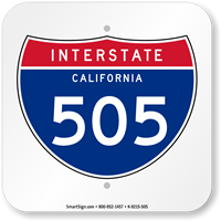 California Interstate 505 Sign