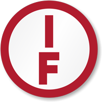 I F Circular White Background