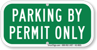 Parking By Permit Only