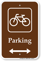 Parking Bike Bicycle Bidirectional Sign