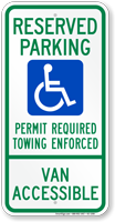 Arkansas Reserved ADA Parking Van Accessible Sign