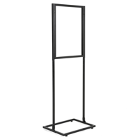 Portable Metal Infoboard Single Tier Double Sided Floor Sign Holder