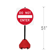 Do Not Enter 48in Portable Sign Holder Kit