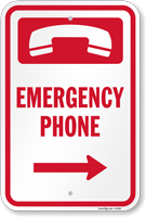 Emergency Phone Sign
