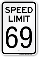Humorous Speed Limit Sign