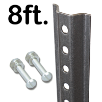 Standard U Channel Sign Black Post  8' tall