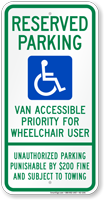 Tennessee Reserved Parking Van Accessible Sign