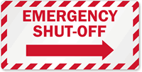 Emergency Shut Off  with Right Arrow
