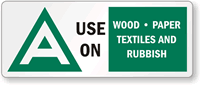 Class Label 'A' Use On Wood Paper