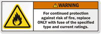Replace With Fuse Of Specified Type Label