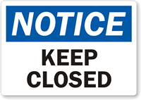 Notice  Vinyl Label