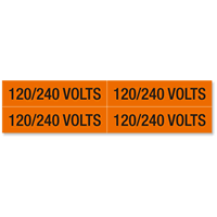 120/240 Volts Marker Labels Medium (1 1/8in. x 4 1/2in.)