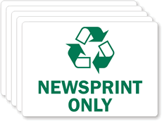 Newsprint Only Label