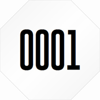 Stop Shaped Custom Template  Numbering