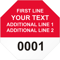 Stop Shaped Custom Template  Numbering