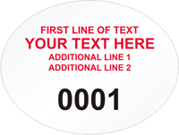 Oval Custom Template  Numbering