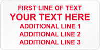 Rectangular Custom Template  Text