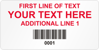 Rectangular Custom Template  Barcode
