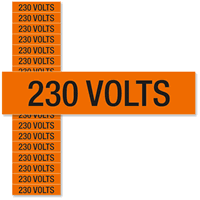 230 Volts Marker Labels Small (1/2in. x 2 1/4in.)