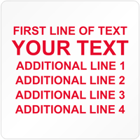 Square Custom Template  Text