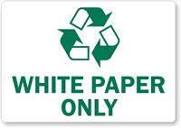 White Paper Only Label
