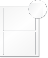 Laser Printable Blank Vinyl 2 Labels/Sheet 5in. x 7in.