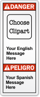 Custom Bilingual ANSI Danger Label Add Your Message