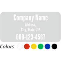 Custom Company Name and Address Single Sided Label