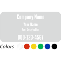Custom Company Name and Designation Single Sided Label