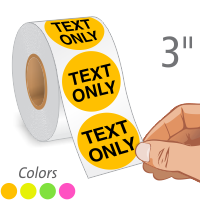 Fluorescent Circular Label Template Write Your Personalized Text
