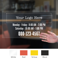 Customizable Logo and Number Single Sided Label