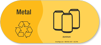 Metal Recycle Symbol Aluminum Vinyl Recycling Sticker