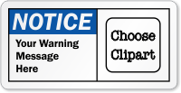 Personalized ANSI Notice Label Add Wording Choose Clipart