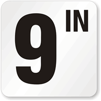9 Inch Pool Depth Marker