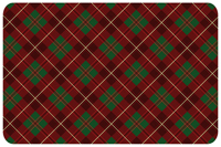 Holiday Plaid Red Mat