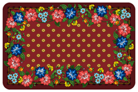 Red Floral Classic Mat