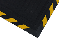 Anti-Fatigue Linkable Yellow Striped Border Corner Tile