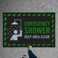Emergency Shower, Keep Area Clear