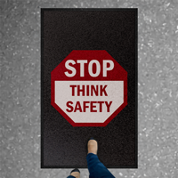 Stop Think Safety Safety Message Mat