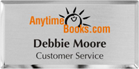 Custom Metallic Name Badge with Logo, 1.5" x 3"