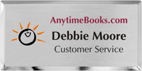 Metal Name Badge  Customized Name Tag Silver Color