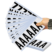 Mylar 3" Numbers and Letters Character Black on white Azkit